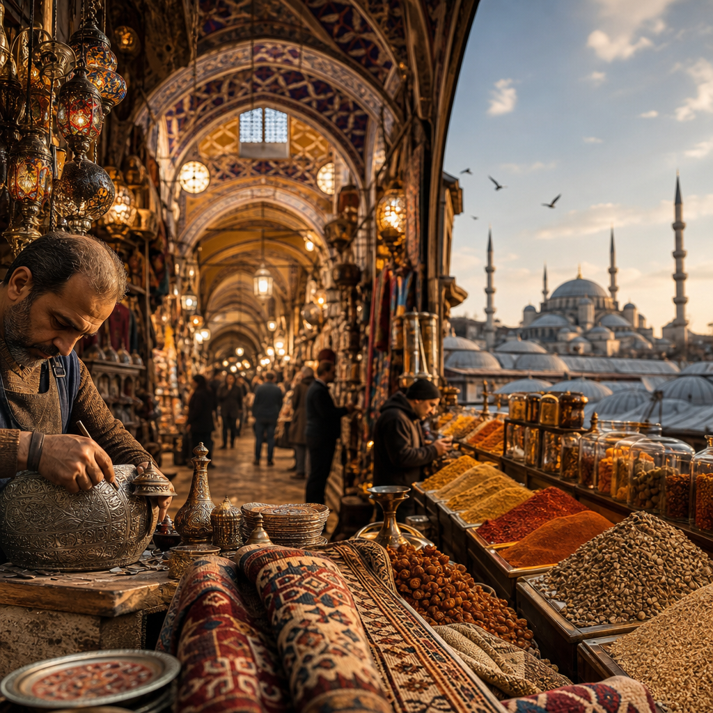 İstanbul'Kapalıçarşı ve Mısır Çarşısı'nda Alışveriş ve Tarih Kültürü